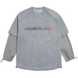 アクメドラビ(acme' de la vie)  WOVEN STRING SWEATSHIRT GREY