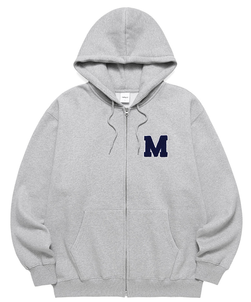mahagrid (マハグリッド) M LOGO FULL-ZIP HOODIE [GREY]