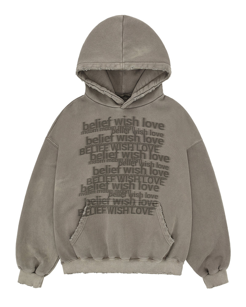 MYDEEPBLUEMEMORIES(マイディープブルーメモリーズ)      "belief" "wish" "love" hoodie