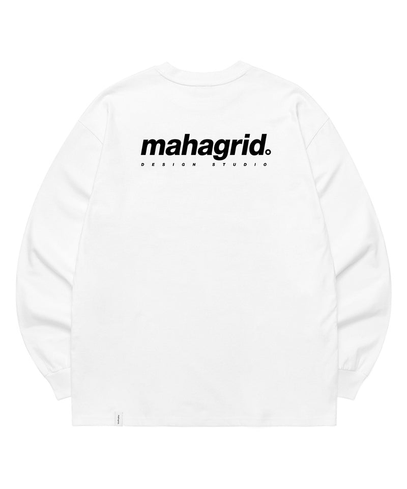 mahagrid (マハグリッド) ORIGIN LOGO LS TEE [WHITE]