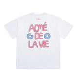 アクメドラビ(acme' de la vie) [ADLV X SIMPSONS] DONUTS HOMER SHORT SLEEVE T-SHIRT WHITE