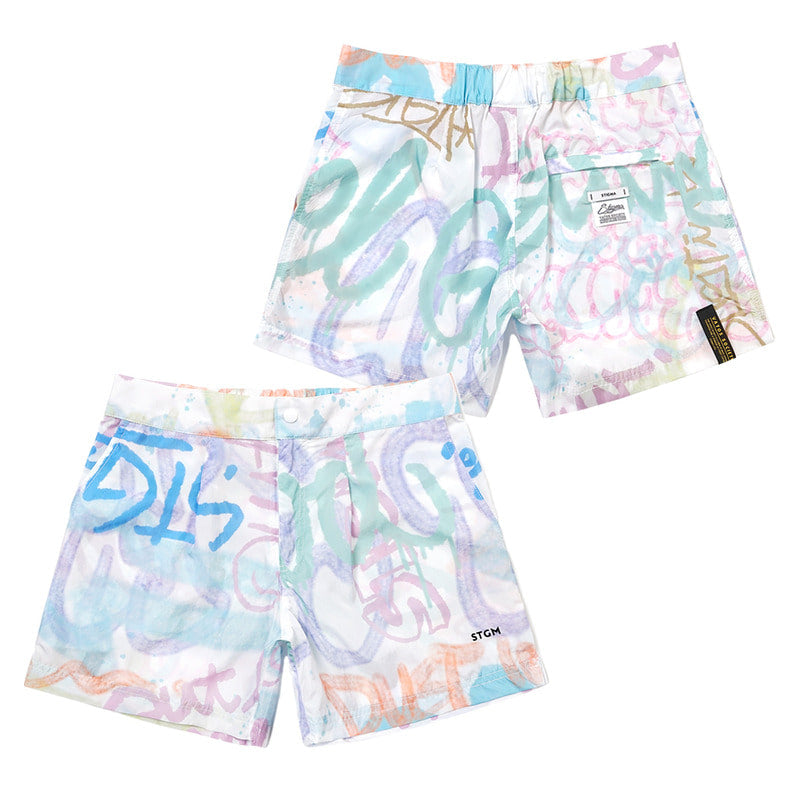 STIGMA(スティグマ) 22 PAINTING SHORTS WHITE MULTI