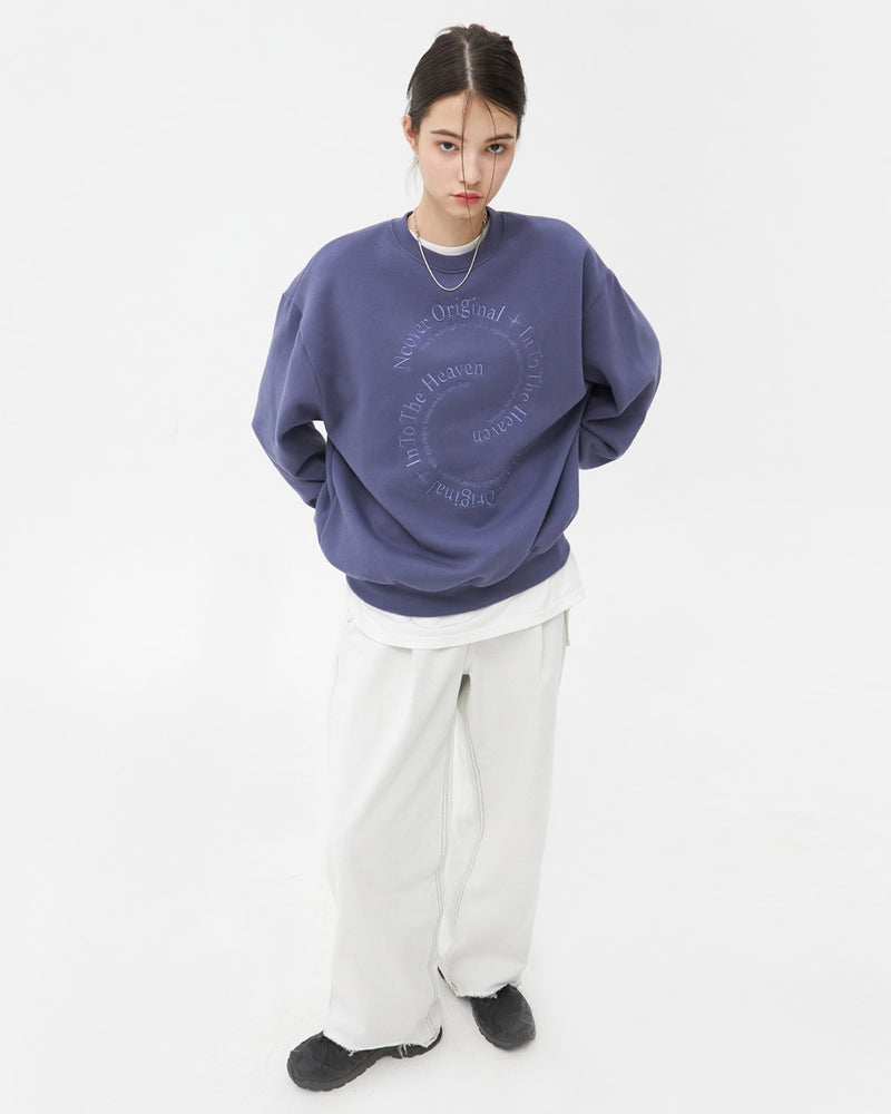 NCOVER（エンカバー）SEMICIRCLE TEXT SWEATSHIRT-PURPLE
