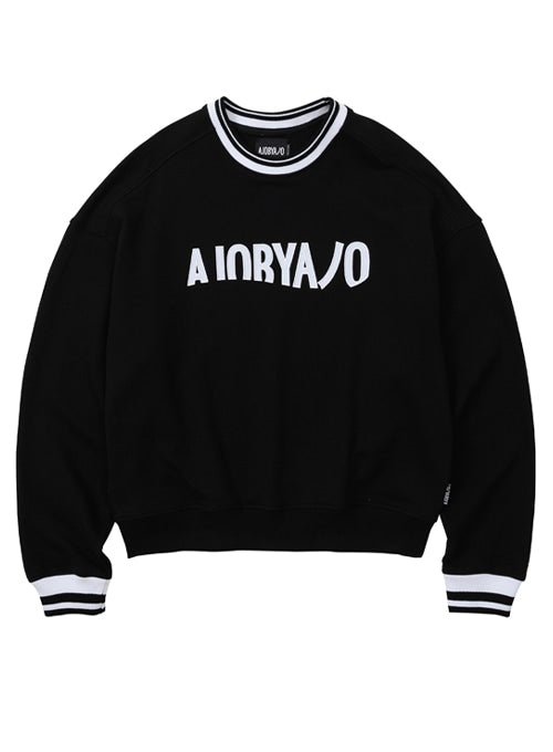 アジョバイアジョ(AJOBYAJO)          Logo Oversized Sweatshirt [Black]