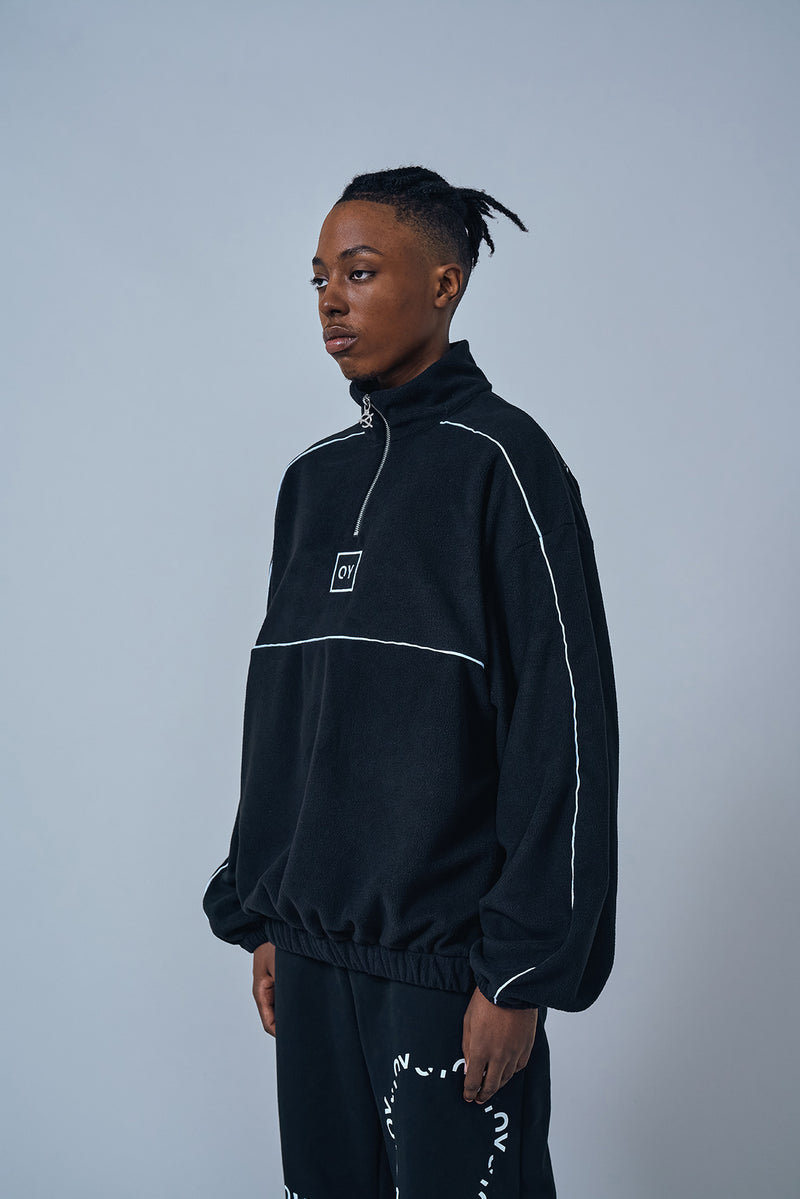 オーワイ(OY) ZIPPER POLA FLEECE MTM-BLACK