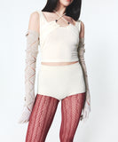 INPREP (インプレップ）Beaded Strap Halter Top Ivory