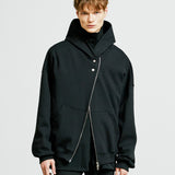 SSY(エスエスワイ)  hoody zip-up cape cardigan black