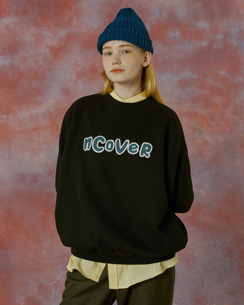 NCOVER（エンカバー）SIGNATURE PATCH LOGO SWEATSHIRT-BLACK