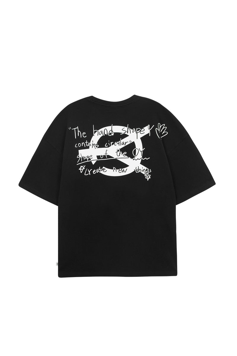 オーワイ(OY)  MONOCHROME BOSS LOGO T-BLACK