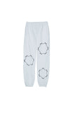 オーワイ(OY) ROUND LOGO JOGGER PANTS-WHITE