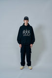 オーワイ(OY) BONE SHEEP&WOLF HOODIE-BLACK