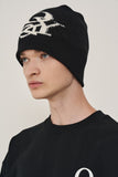 オーワイ(OY) OVERLAP LOGO BEANIE-BLACK