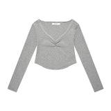 curetty (キュリティー) C LACE V-NECK TOP_GREY