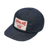 アクメドラビ(acme' de la vie)  DENIM LABEL PATCHWORK BALL CAP DEEP BLUE DENIM