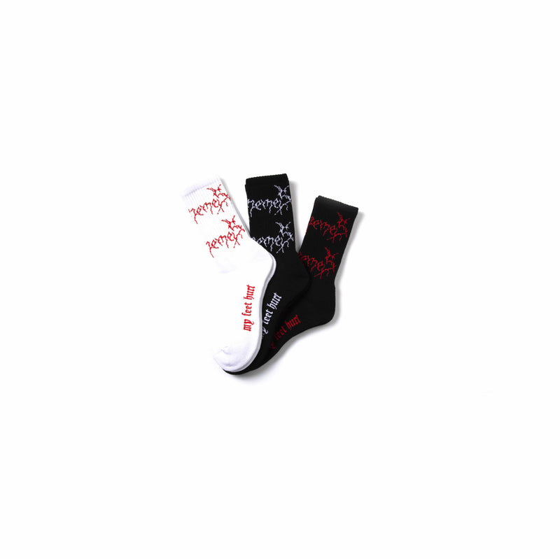VETEMEMES（ヴェトミームス）MY FEET HURT METAL SOCKS 3Pack