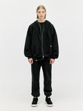 ディープリーク(DPRIQUE)  OVERSIZED FULL ZIP HOODIE - BLACK