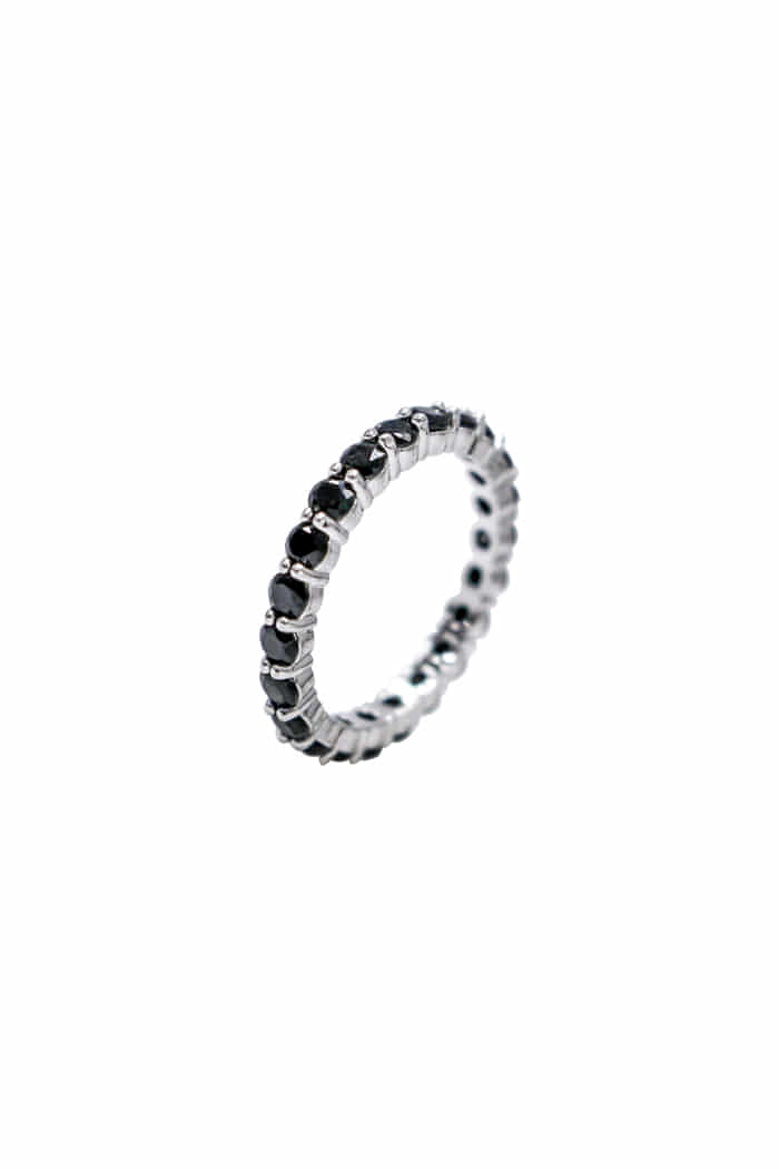 BLACKPURPLE (ブラックパープル) [blacklabel] mini clair crystal guard ring_black