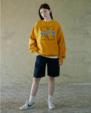 NCOVER（エンカバー）N LINE LOGO POINT SWEATSHIRT-YELLOW