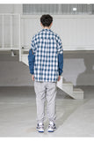 メスノウン(MASSNOUN) SL LOGO CHECK SECTION POCKET SHIRTS MSZST001-BL