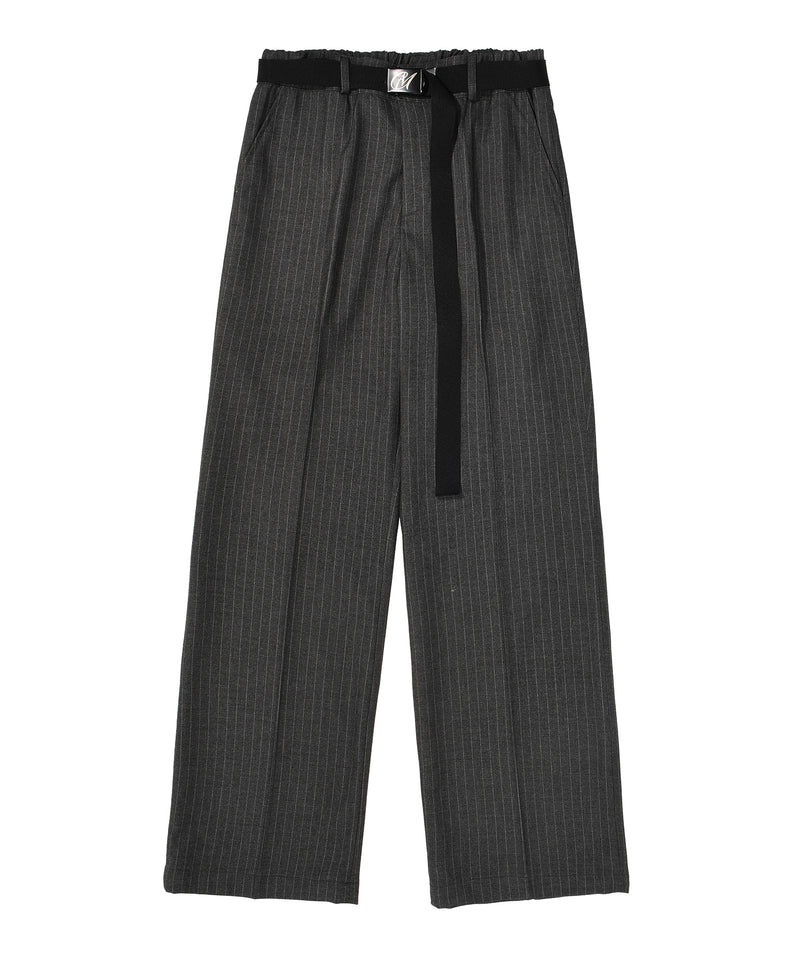 MYDEEPBLUEMEMORIES(マイディープブルーメモリーズ)     WIDE PIN STRIPE TROUSERS in gray