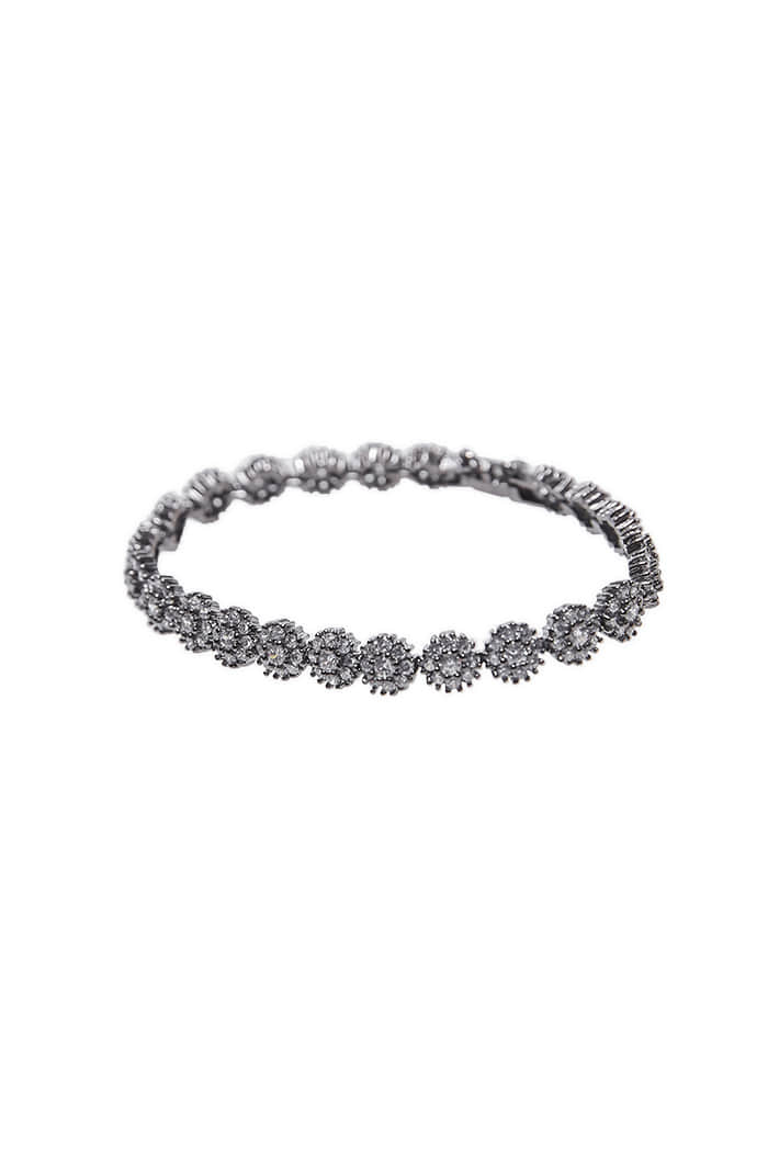 BLACKPURPLE (ブラックパープル)  snow crystal bracelet - black