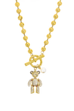 BLACKPURPLE (ブラックパープル) happy bear necklace - GOLD