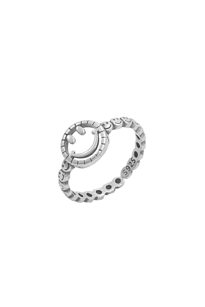 BLACKPURPLE (ブラックパープル) [silver925] MINIRO SMILE RING