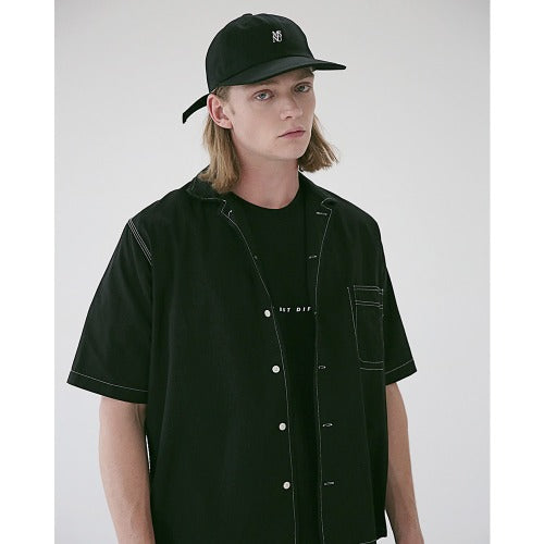 メスノウン(MASSNOUN) STICH LINE POCKET BASIC SHIRTS MSEST009-BK