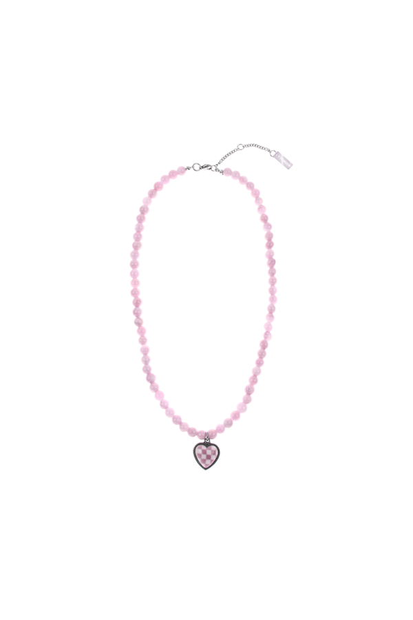 ReinSein（レインセイン）Pink checkered heart necklace