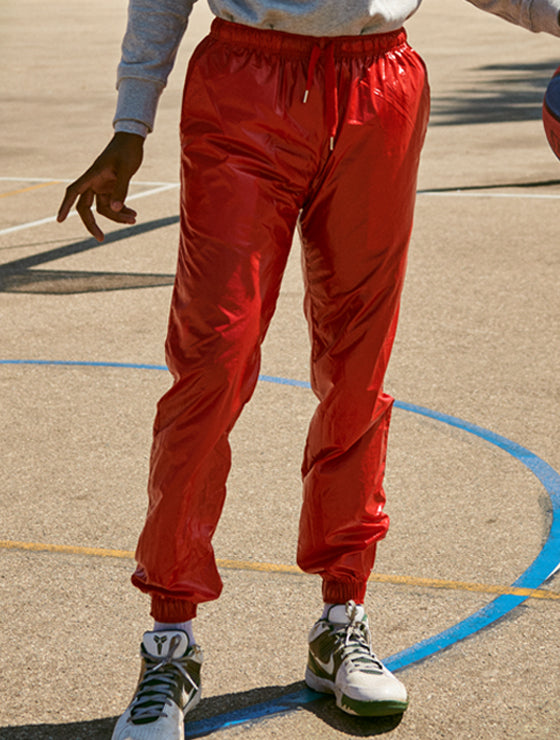 FM91.02 (エフエム91.02)　SUNSET JOGGER PANTS red