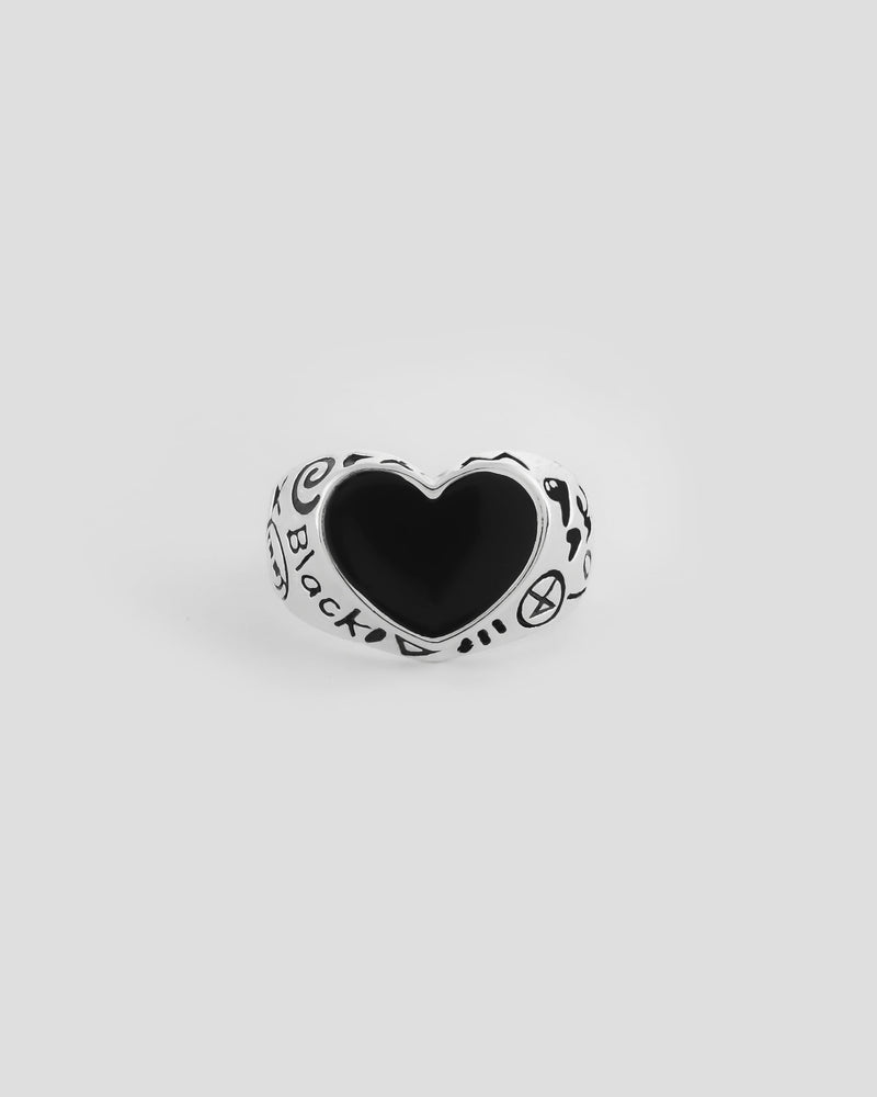 Nonenon(ノンノン) BLACK LOVE RNG SILVER925 (DOODLE)