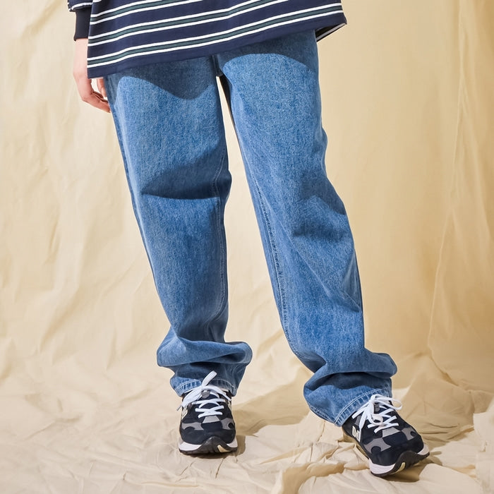 VARZAR(バザール) Wide Tapered Retro Denim Pants Blue