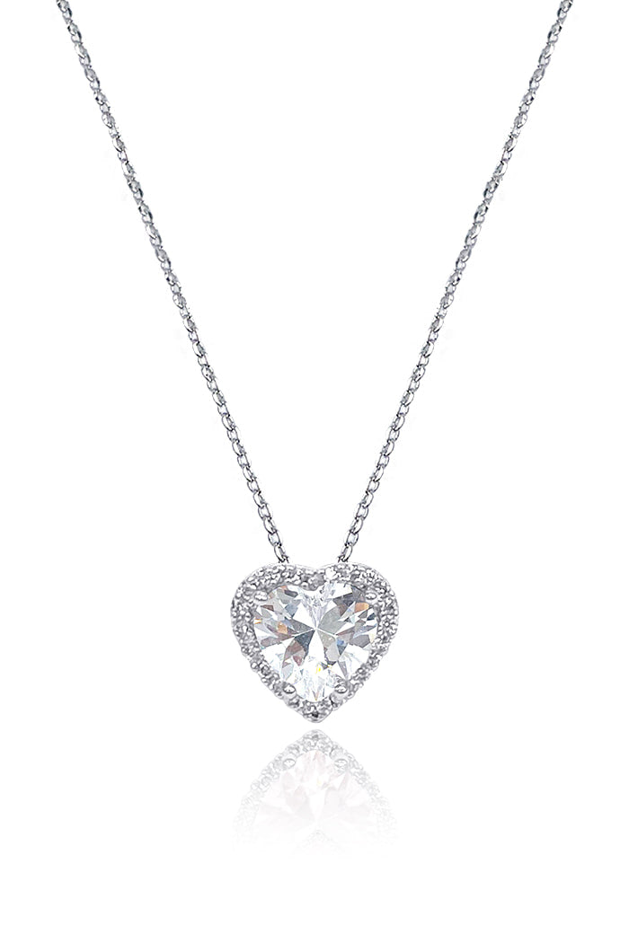 BLACKPURPLE (ブラックパープル) 	  [BLACKLABEL] Tiamo Love Crystal Necklace_silver