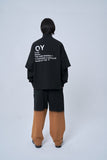 オーワイ(OY) LAYERED ZIPPER POLA LONG SLEEVE-BLACK