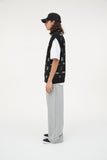 オーワイ(OY) MONOGRAM LOGO V NECK KNIT VEST-BLACK