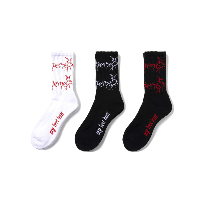 VETEMEMES（ヴェトミームス）MY FEET HURT METAL SOCKS 3Pack