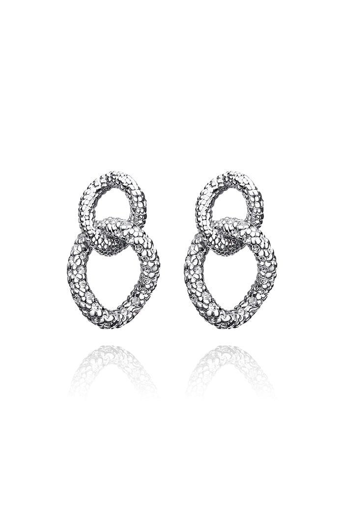 BLACKPURPLE (ブラックパープル)  River Swar Ring Earrings