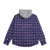 アクメドラビ(acme' de la vie) SILICON EMBLEM CHECKSHIRT HOODIE PURPLE