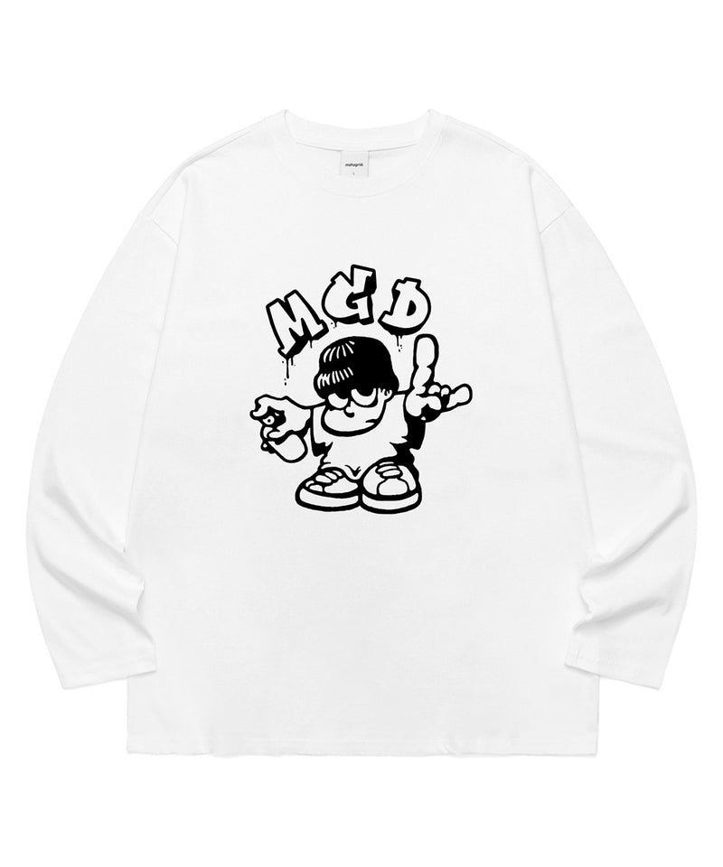 mahagrid (マハグリッド) MGD TAG MAN LS TEE [WHITE]