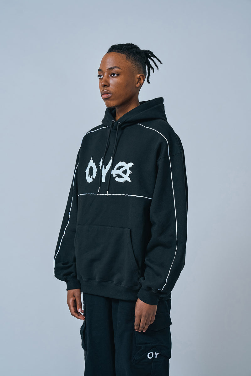 オーワイ(OY) FLAME LOGO HOODIE-BLACK