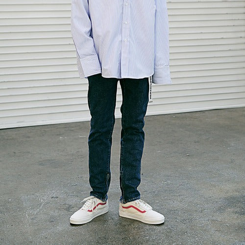 メスノウン(MASSNOUN) STN SIDE ZIPPER DAMAGE DENIM MSEJP004-BL