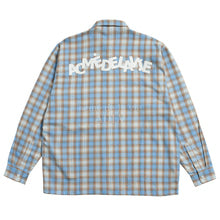 アクメドラビ(acme' de la vie) FULL LOGO LEATHER PATCH CHECKSHIRT SKYBLUE