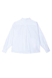 GRAFFITIONMIND(グラフィティオンマインド)          PRINTED PATCH CROPPED DRESS SHIRTS (WHITE)