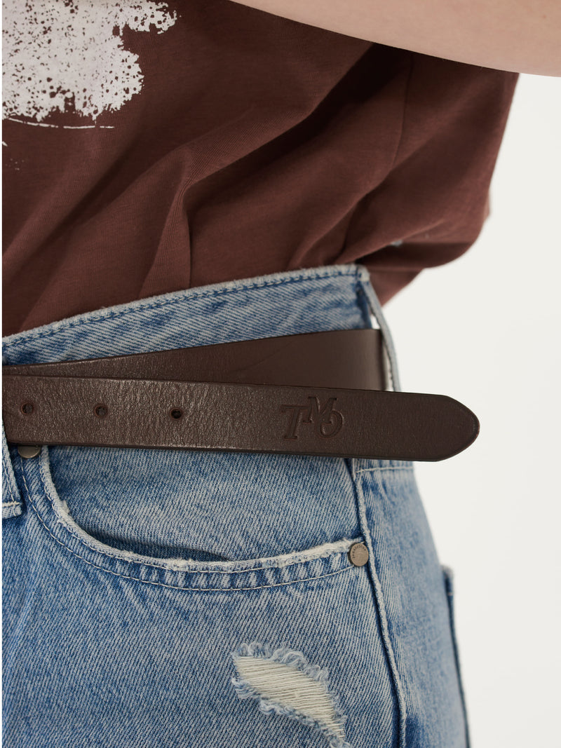 TMO BY 13MONTH（ティーエムオーバイサーティンマンス）SIGNATURE LOGO BELT (BROWN)