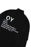 オーワイ(OY) LAYERED ZIPPER POLA LONG SLEEVE-BLACK