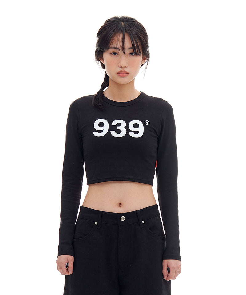 ARCHIVE BOLD (アーカイブボールド)　939 LOGO CROP LONG SLEEVE (BLACK)