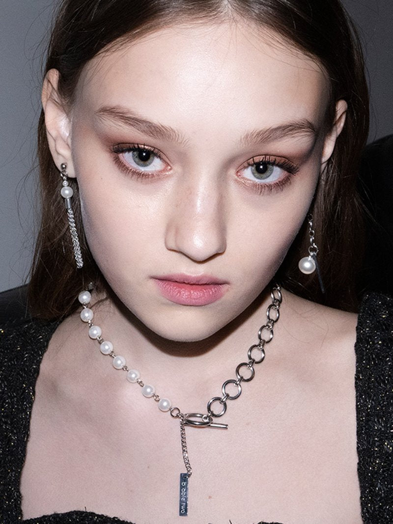 BABLETWO  (ビーエーブルトゥー)        Pearl Mixed Chain Piercing [surgical]
