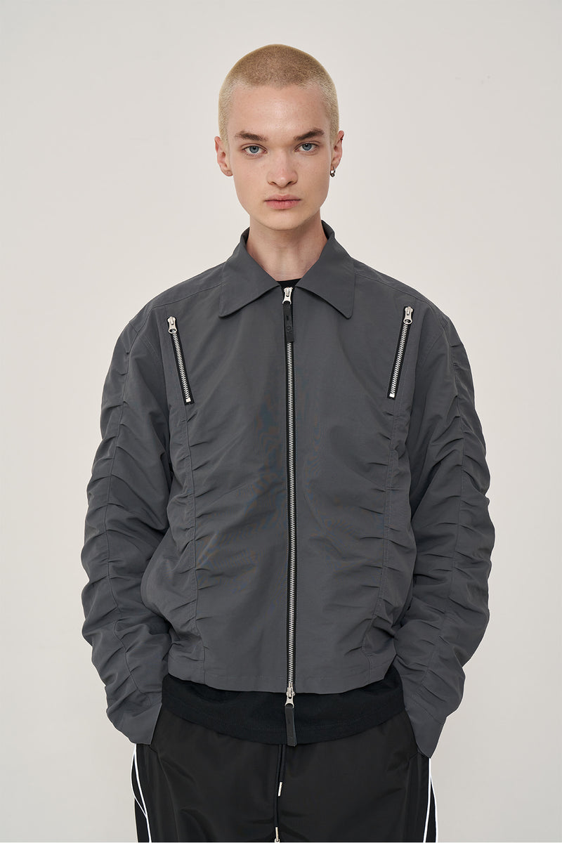 オーワイ(OY) FOLD STRING JACKET-CHARCOAL GREY