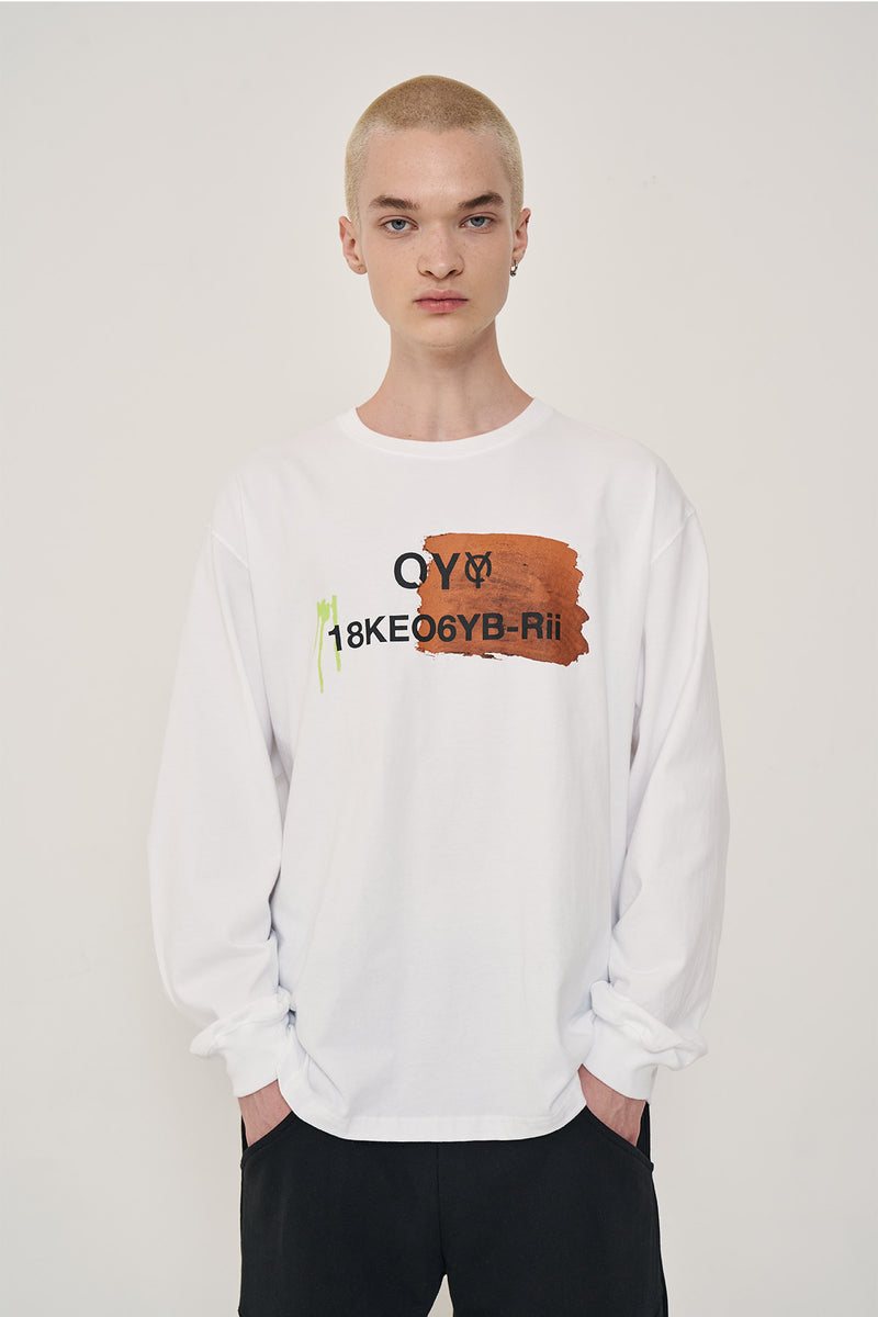 オーワイ(OY) PAINT LOGO T-WHITE