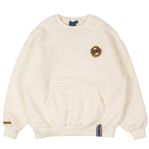 ロマンティッククラウン(ROMANTIC CROWN) ALL FLEECE POCKET CREW NECK_OATMEAL